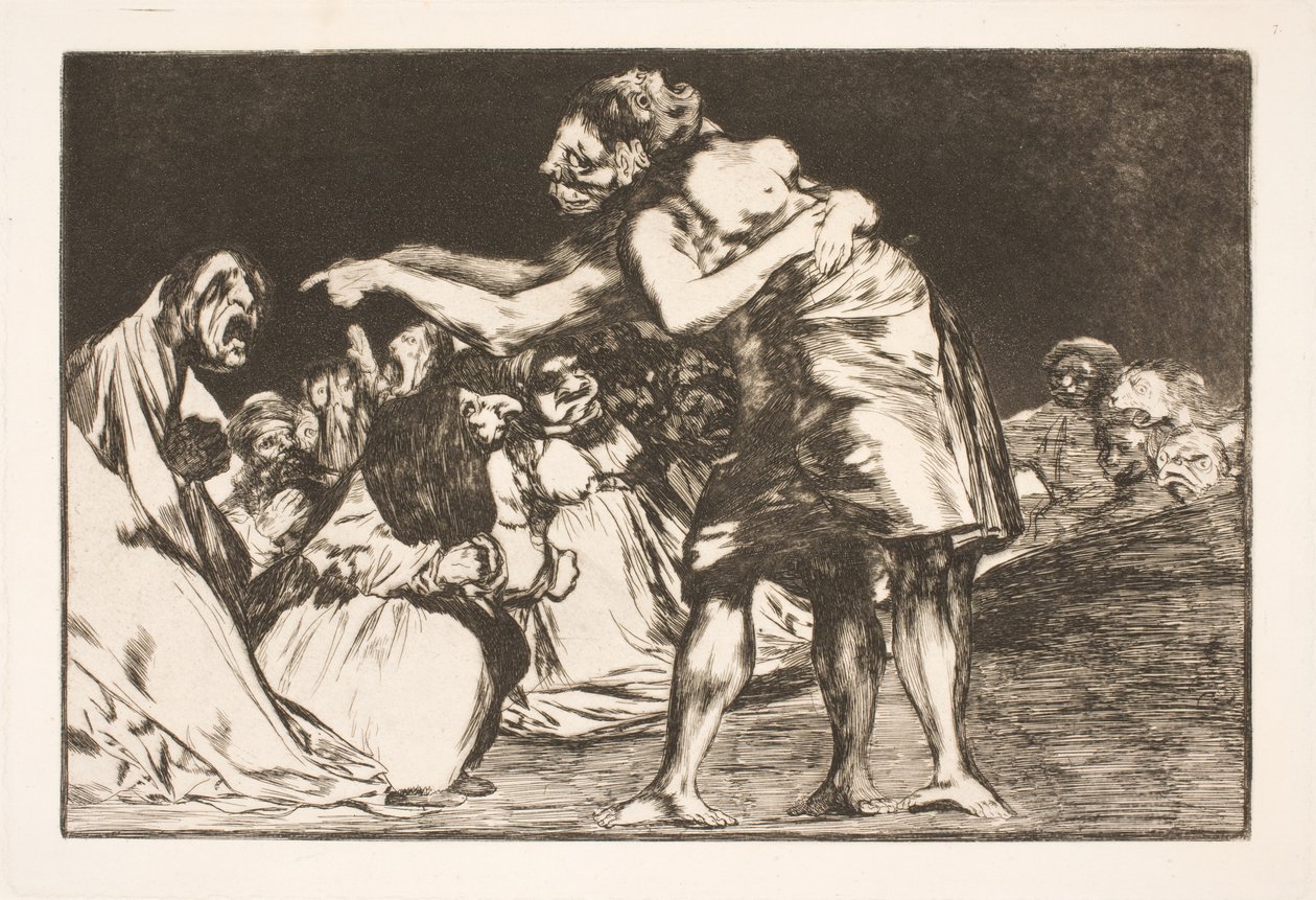 Tyhmä avioliitto (Hän, joka haluaa mennä naimisiin, ei koskaan menetä tilaisuutta kertoa tästä) tekijältä Francisco de Goya