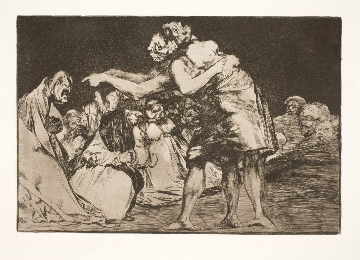 Tyhmä avioliitto (Hän, joka haluaa mennä naimisiin, ei koskaan menetä tilaisuutta kertoa tästä) tekijältä Francisco de Goya