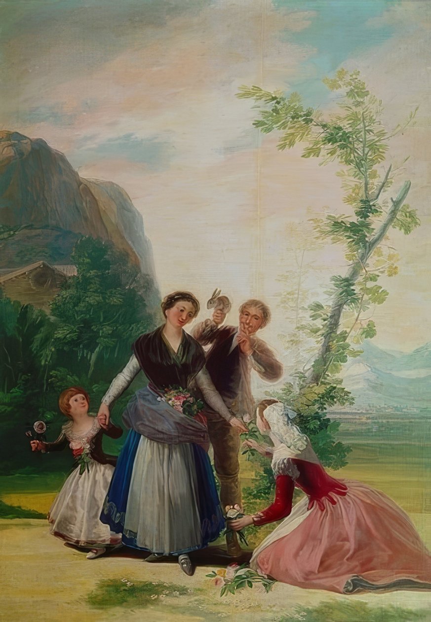 Kukkatyttö tai kevät. 1786 tekijältä Francisco de Goya