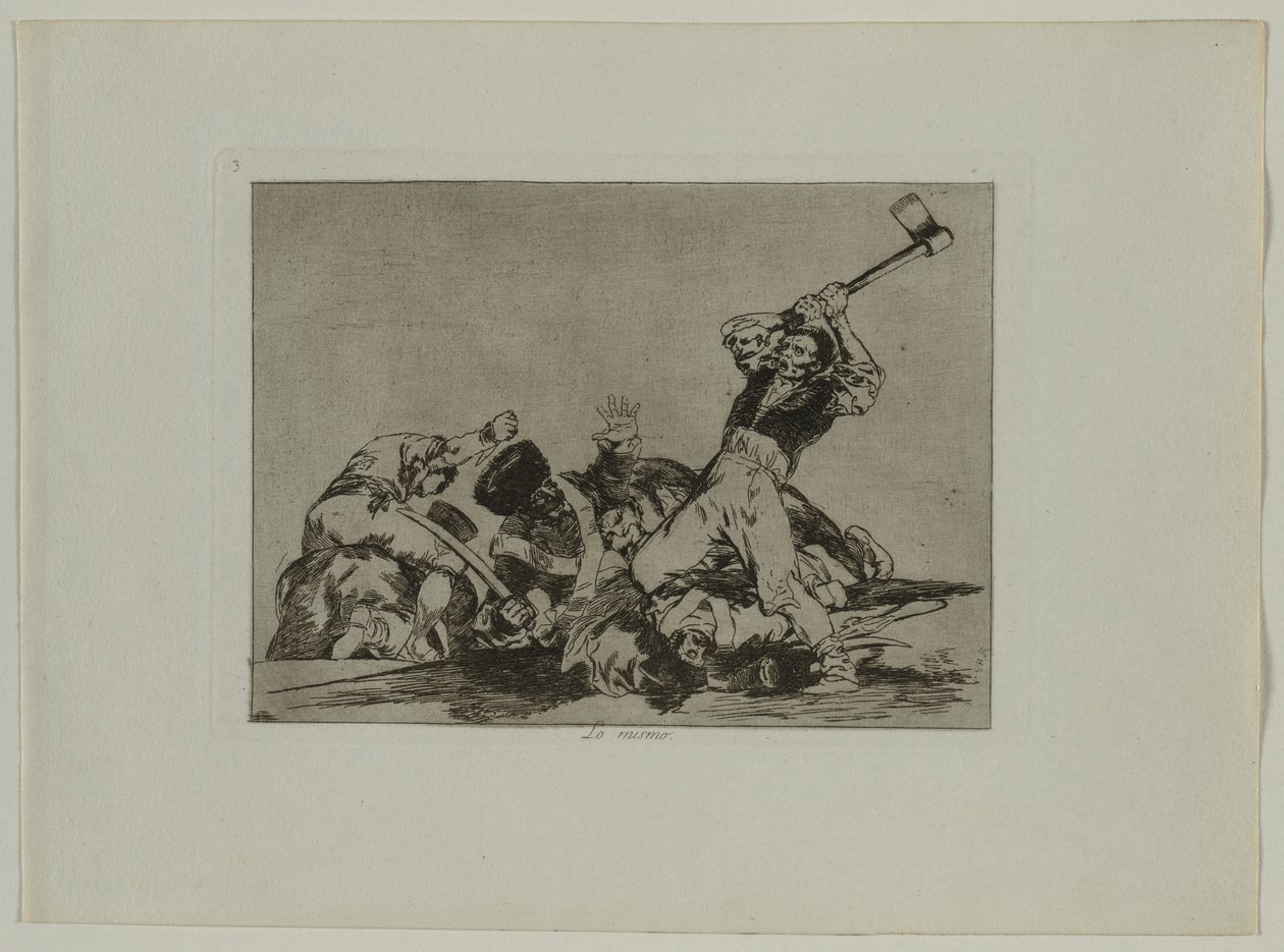Disasters of War: Pl., 3, Sama asia, 1810-1813. tekijältä Francisco de Goya