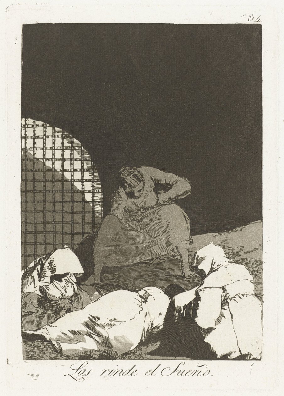 Oven slaap overvalley Unelma tekee ne (otsikko esineessä) Los Caprichos (sarjan nimi) tekijältä Francisco de Goya