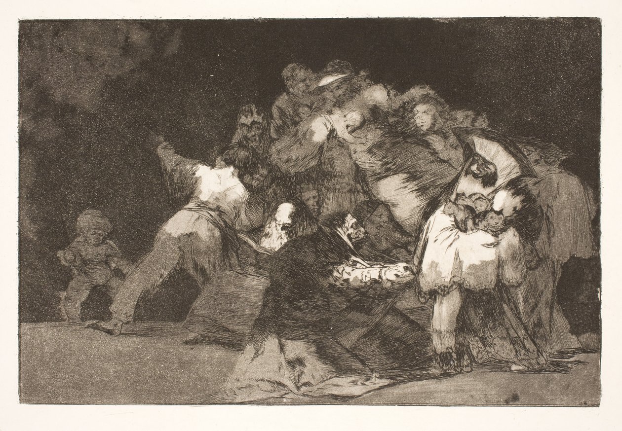 Hulluutta yleensä (Kissan kynnet ja harrastajan vaatteet / aivan kuten pahekin puetaan usein hyveen tapoihin) tekijältä Francisco de Goya