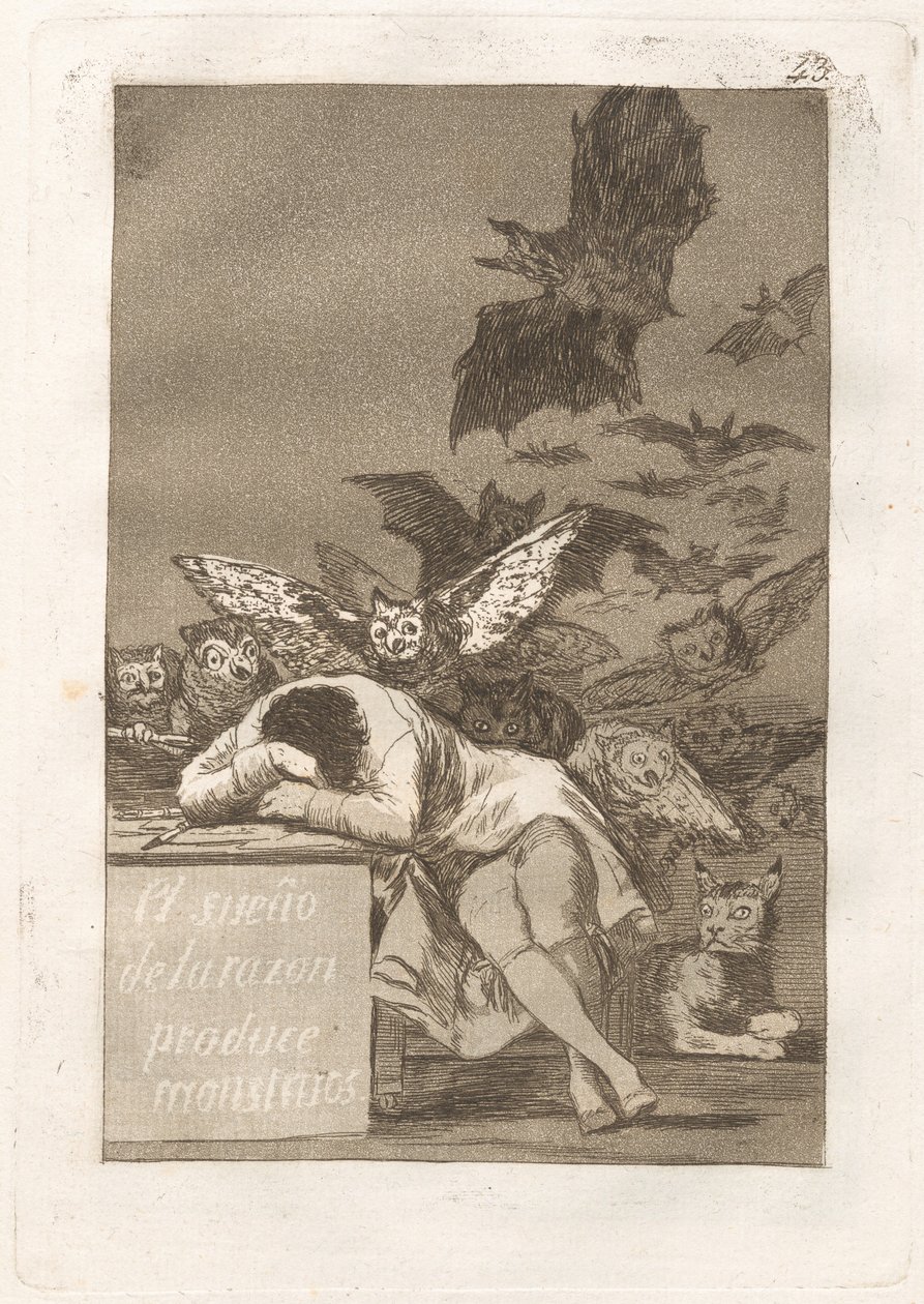 Järjen uni tuottaa hirviöitä tekijältä Francisco de Goya