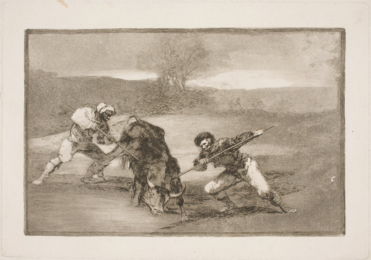 Toinen tapa metsästää jalan tekijältä Francisco de Goya