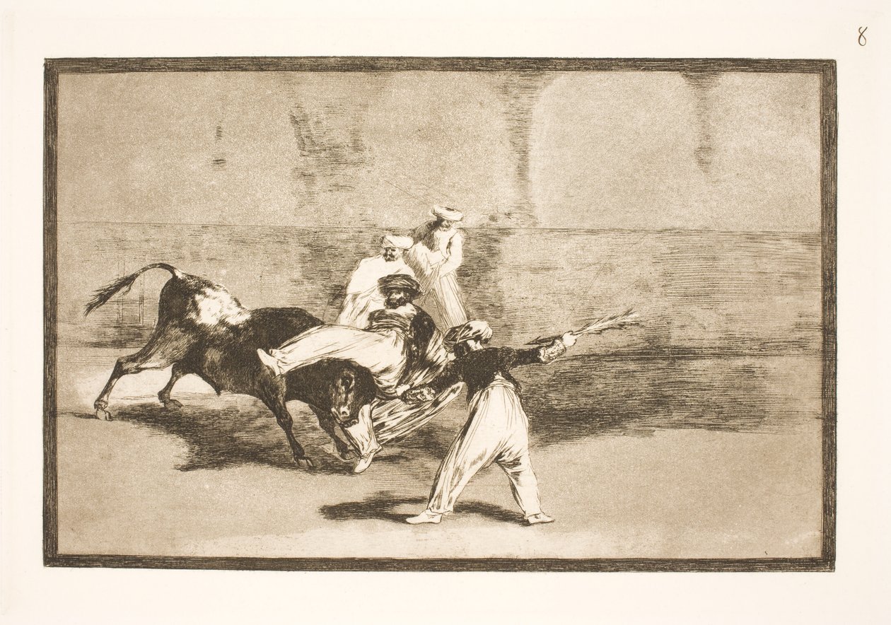 Härän vangitsema mauri areenalla tekijältä Francisco de Goya