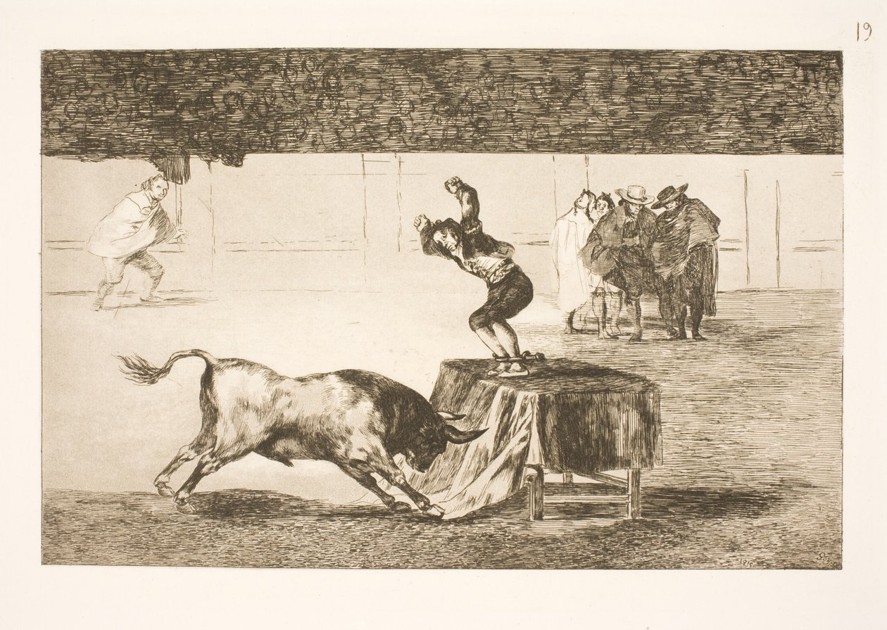 Toinen hullu teko (Martincho) samalla areenalla (Saragossa) tekijältä Francisco de Goya