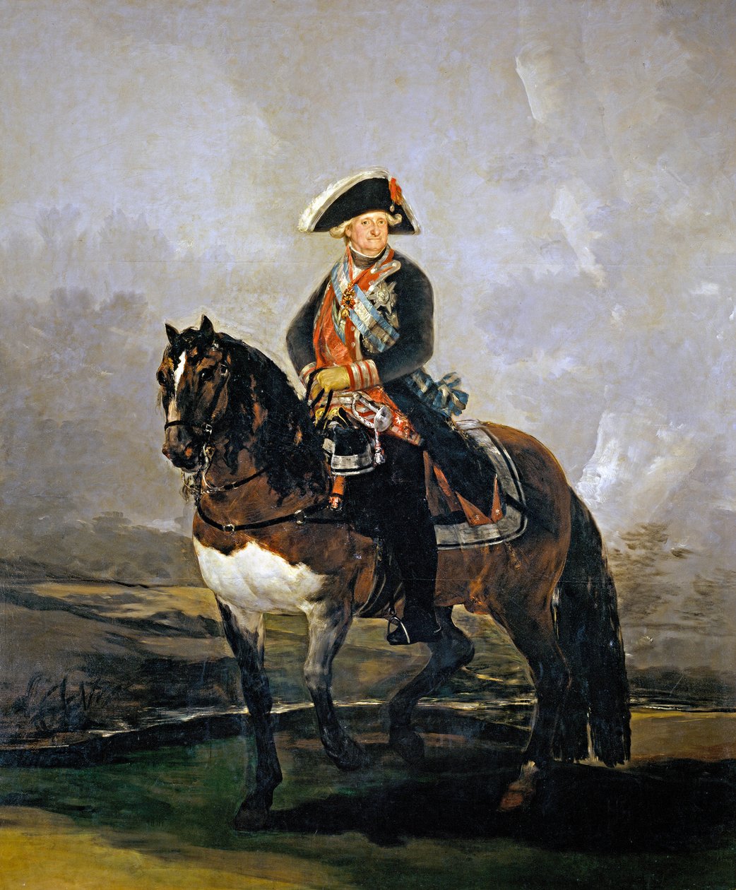 Espanjalaisen Kaarle IV:n ratsastusmuotokuva, 1801 tekijältä Francisco de Goya