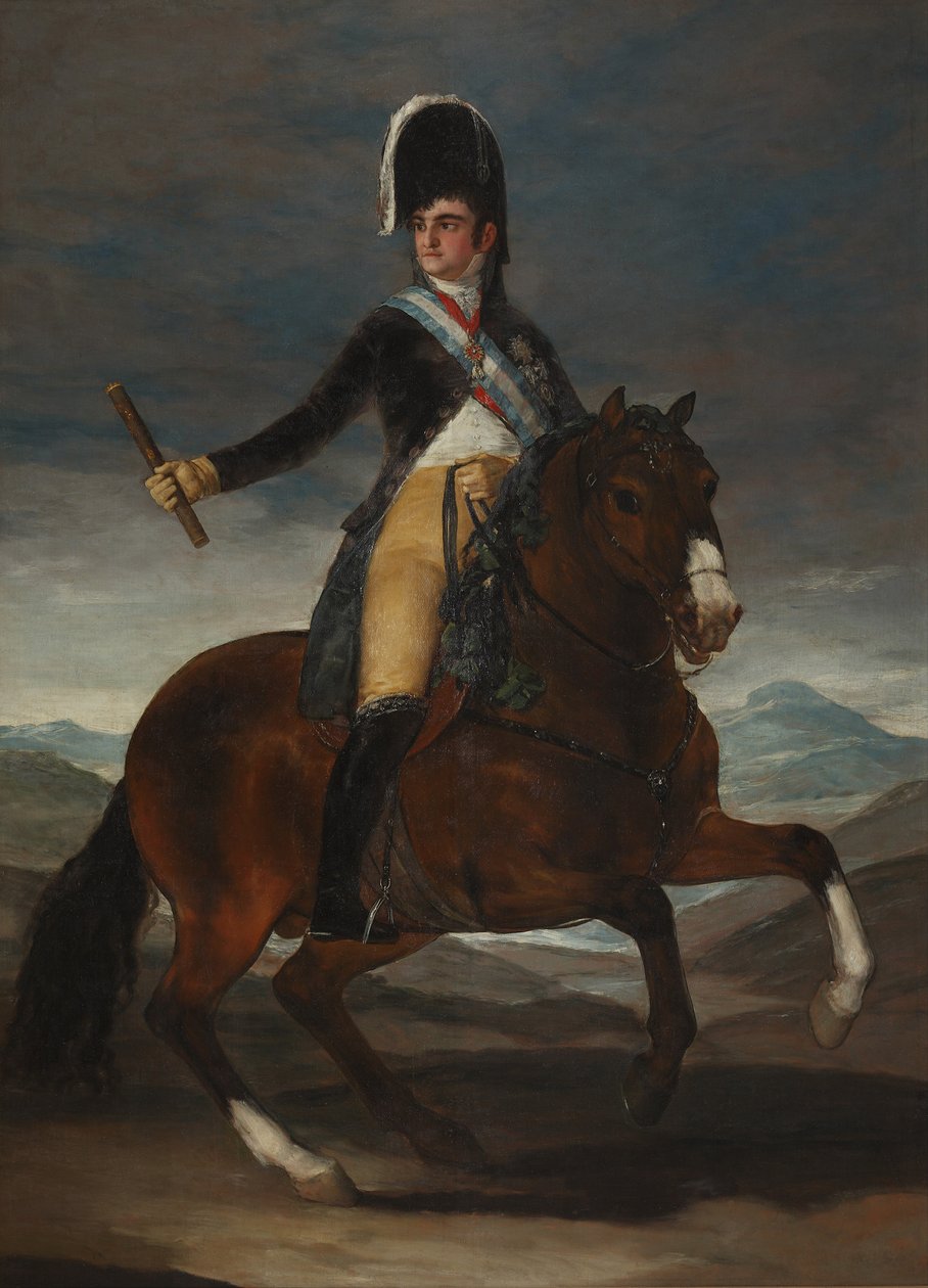 Espanjan kuninkaan Ferdinand VII:n ratsastusmuotokuva tekijältä Francisco de Goya