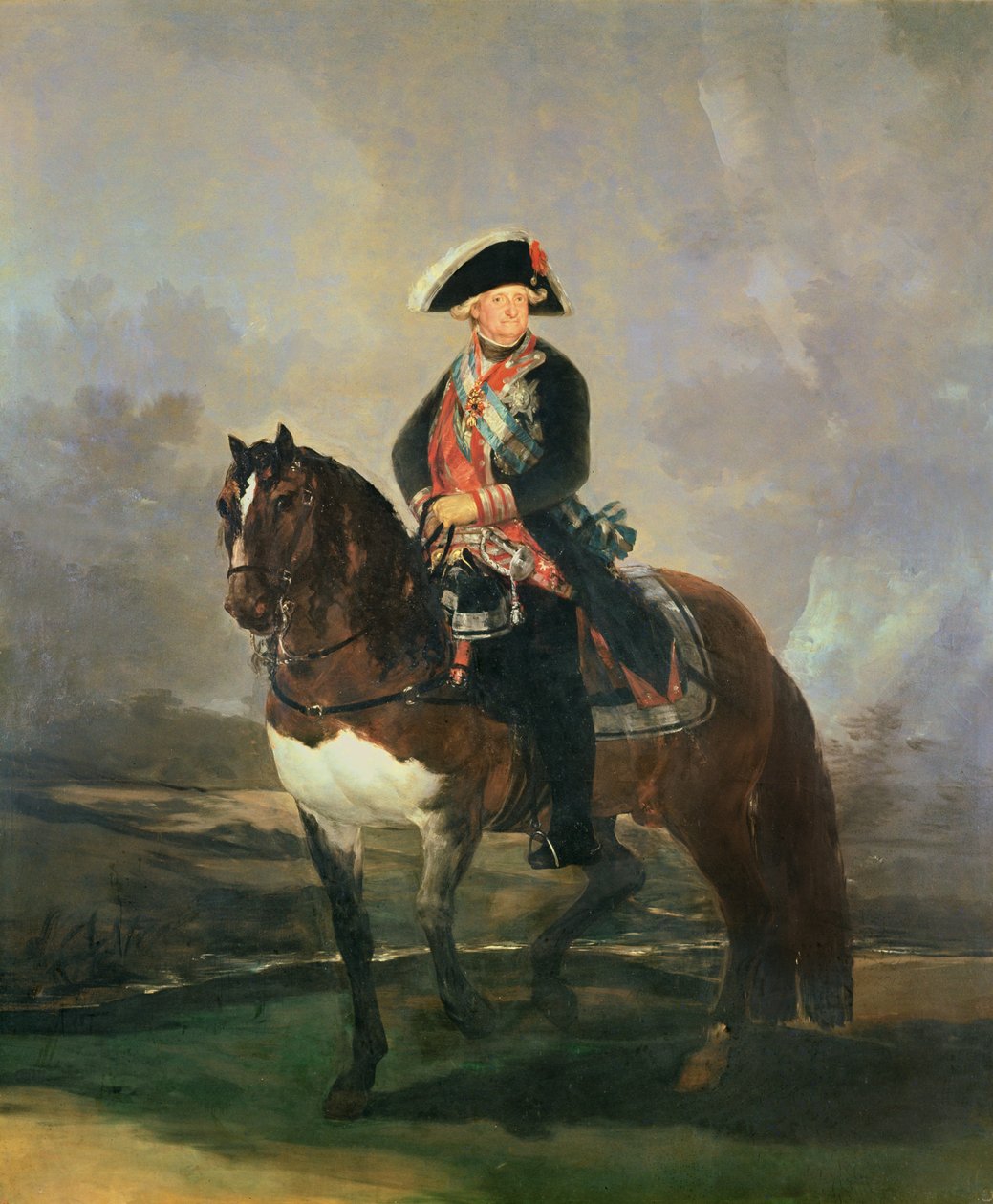 Kuningas Carlos IV:n ratsastajamuotokuva, 1800-1801. tekijältä Francisco de Goya