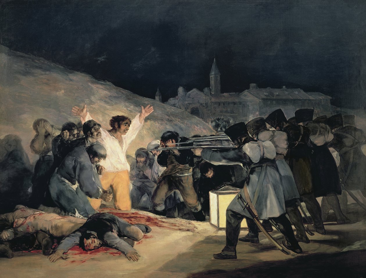 Madridin puolustajien teloitus, 3. toukokuuta 1808, 1814 (katso myös 155453 lisätietoja) tekijältä Francisco de Goya