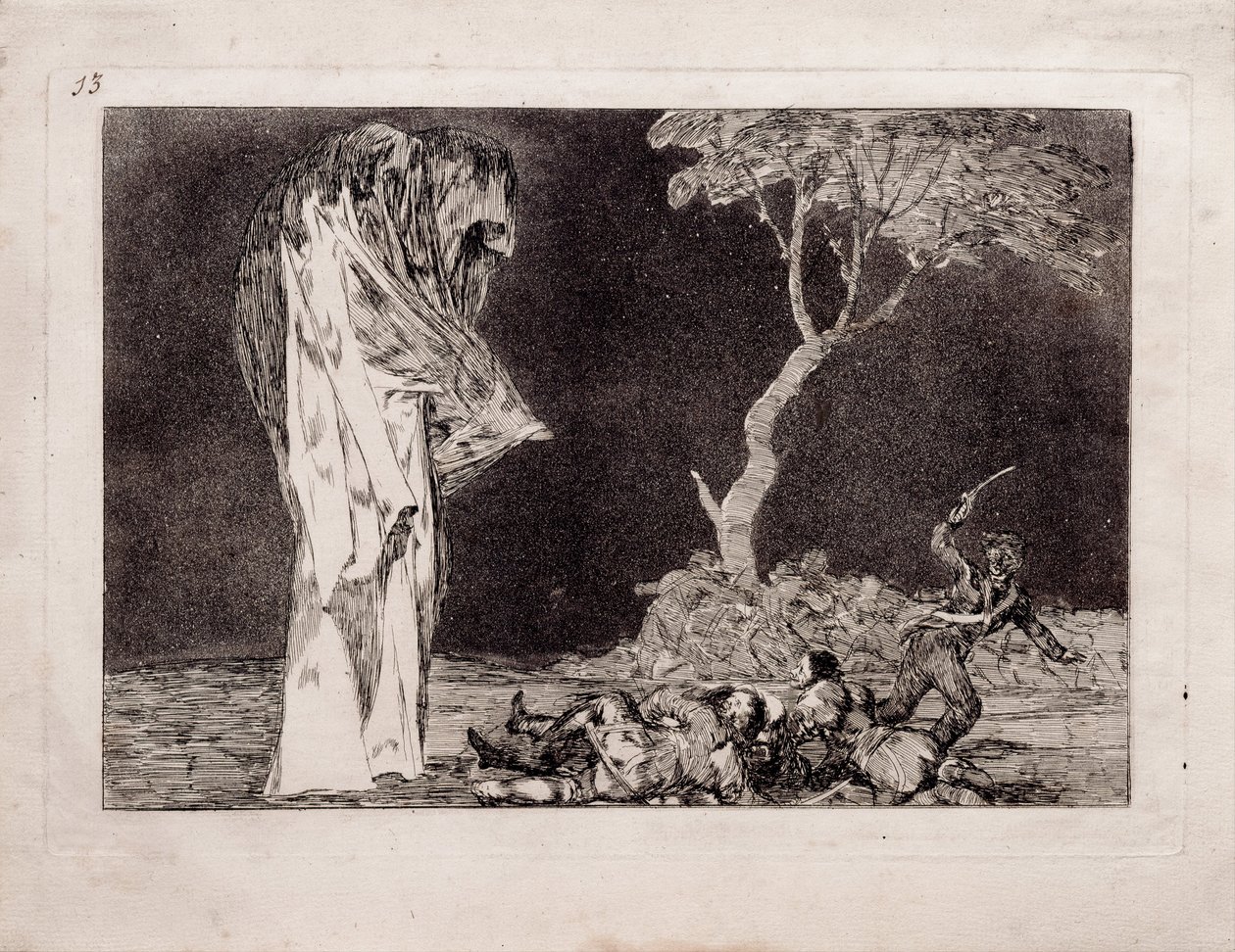 Fearful Folly sarjasta Los Disparates Follies, 1815-1819 tekijältä Francisco de Goya