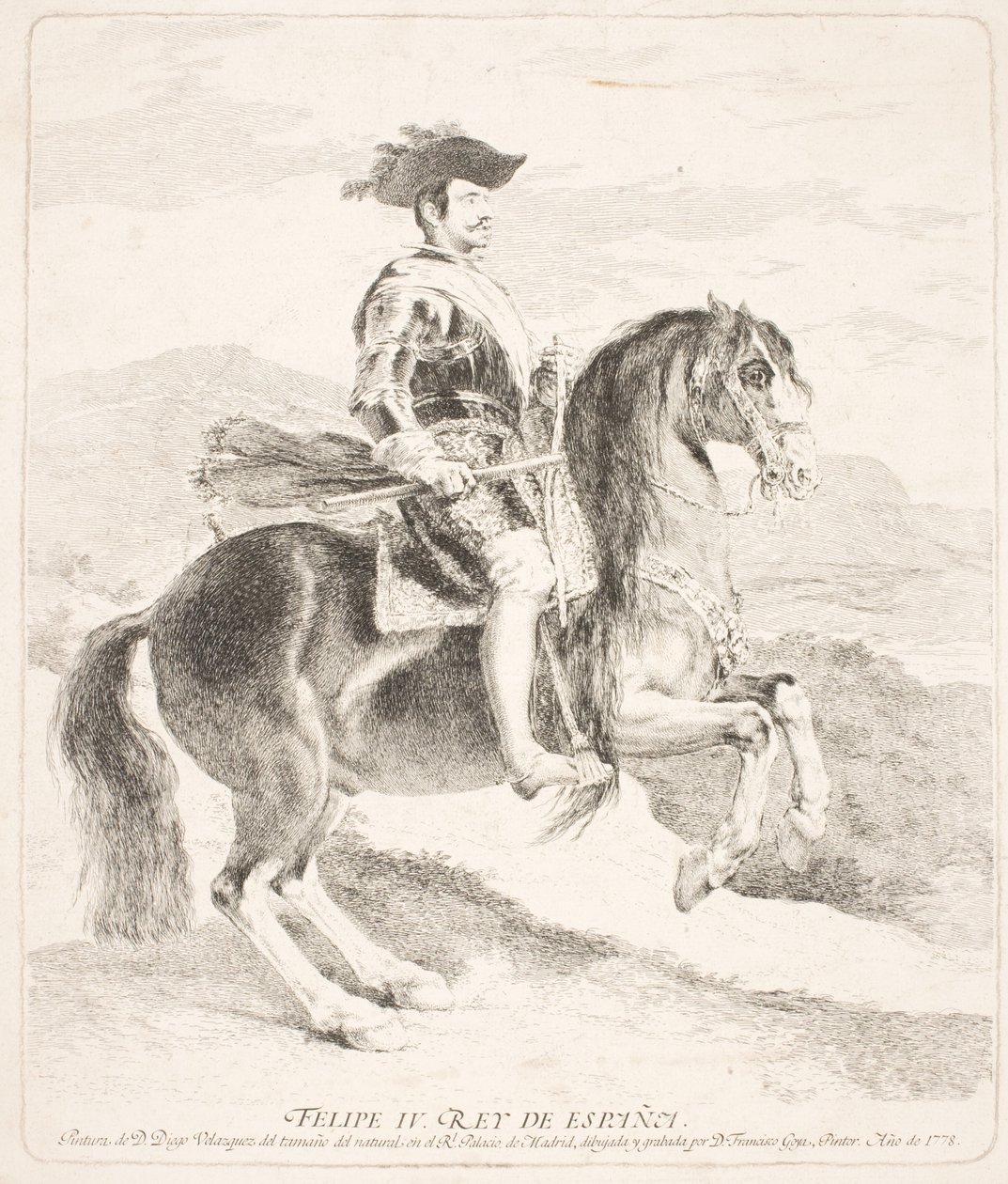 Philip IV, Espanjan kuningas, hevosen selässä tekijältä Francisco de Goya