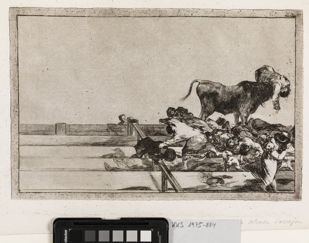 Kauheat tapahtumat Madridin areenan etulinjassa ja Torrejonin pormestarin kuolema tekijältä Francisco de Goya
