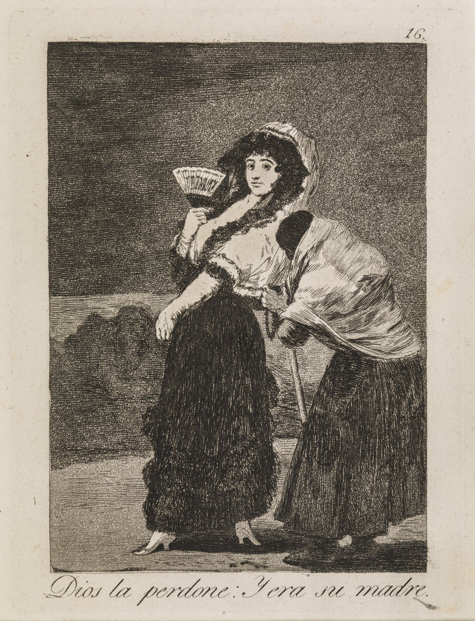 Jumala antakoon hänelle anteeksi: kerjäläinen oli hänen äitinsä tekijältä Francisco de Goya