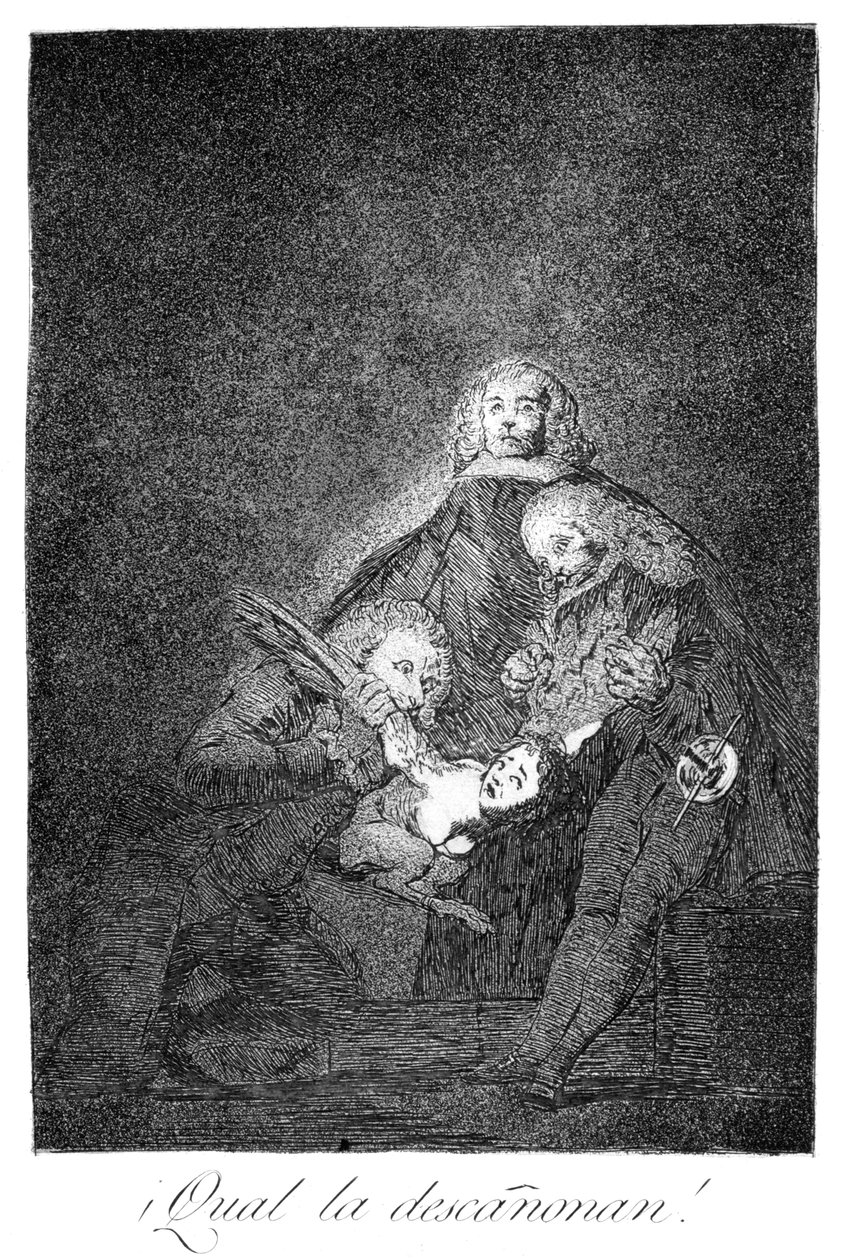 Kuinka he nyppivät hänet!, 1799 tekijältä Francisco de Goya