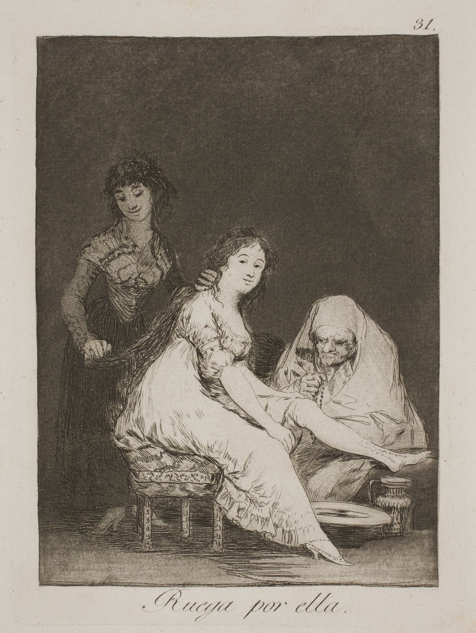 Hän rukoilee hänen puolestaan tekijältä Francisco de Goya
