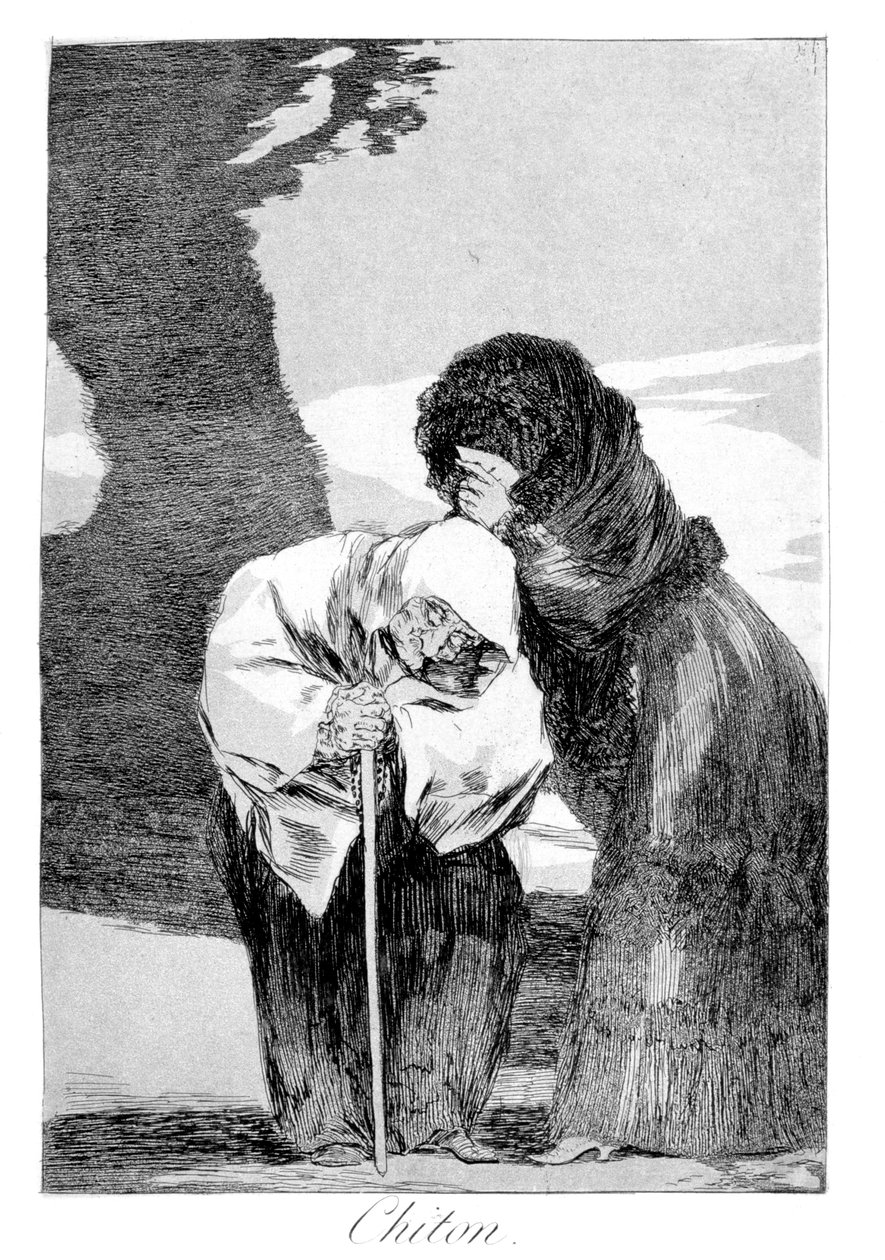Hiljaa, 1799 tekijältä Francisco de Goya