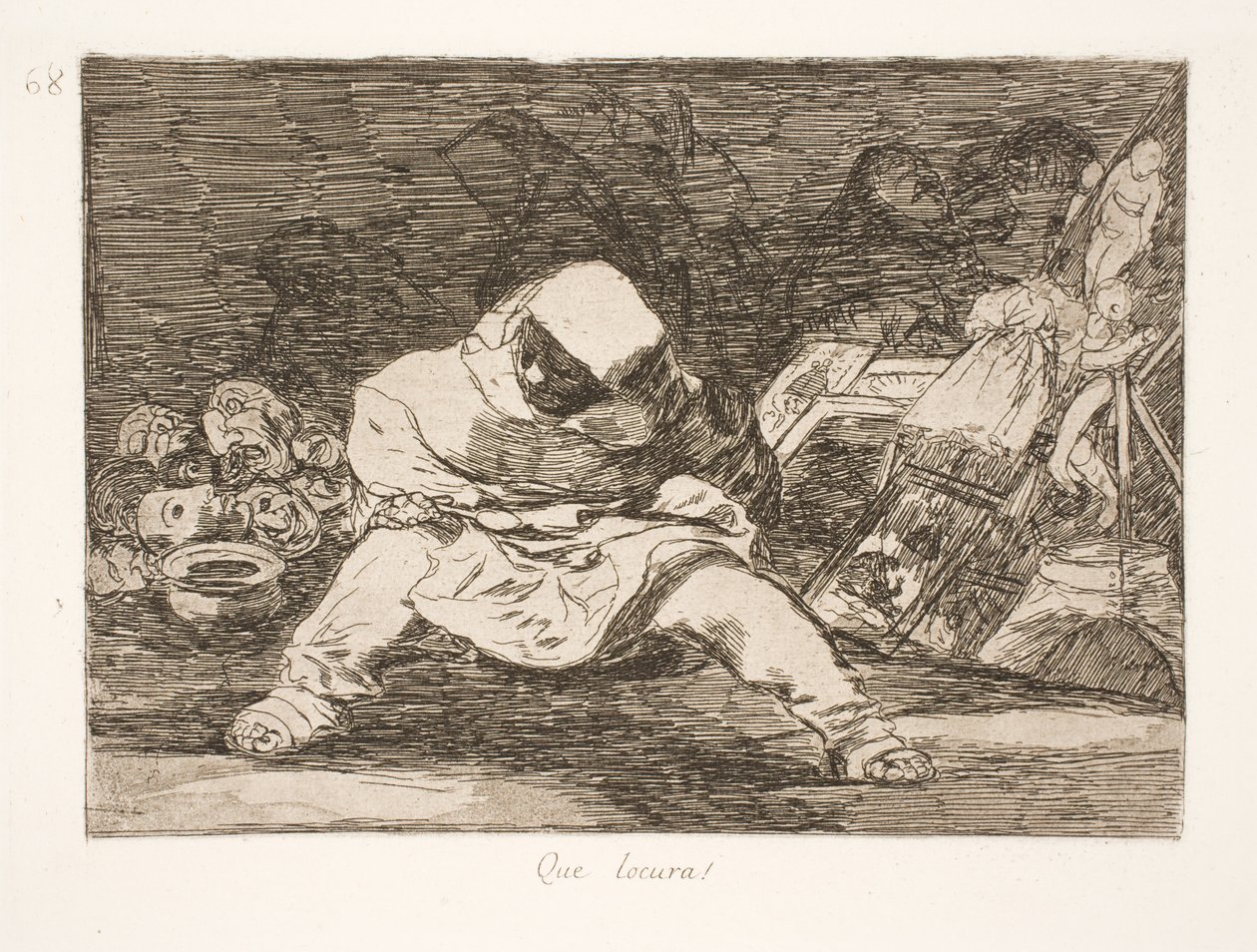 Mitä hulluutta! (68) tekijältä Francisco de Goya