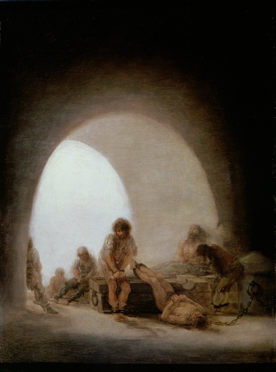 Vankilan sisätilat, 1793-94 tekijältä Francisco de Goya