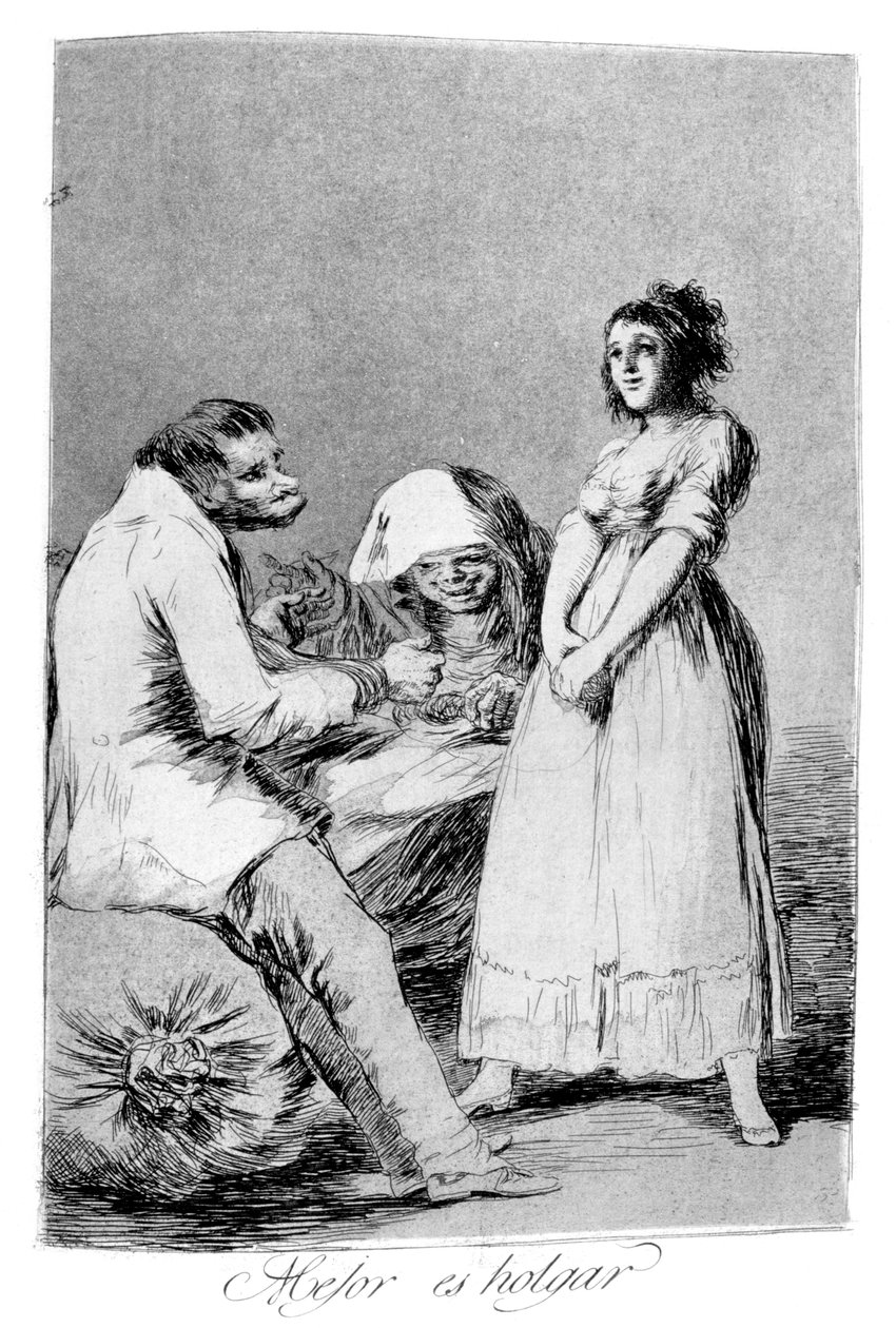 On parempi olla laiska, 1799 tekijältä Francisco de Goya