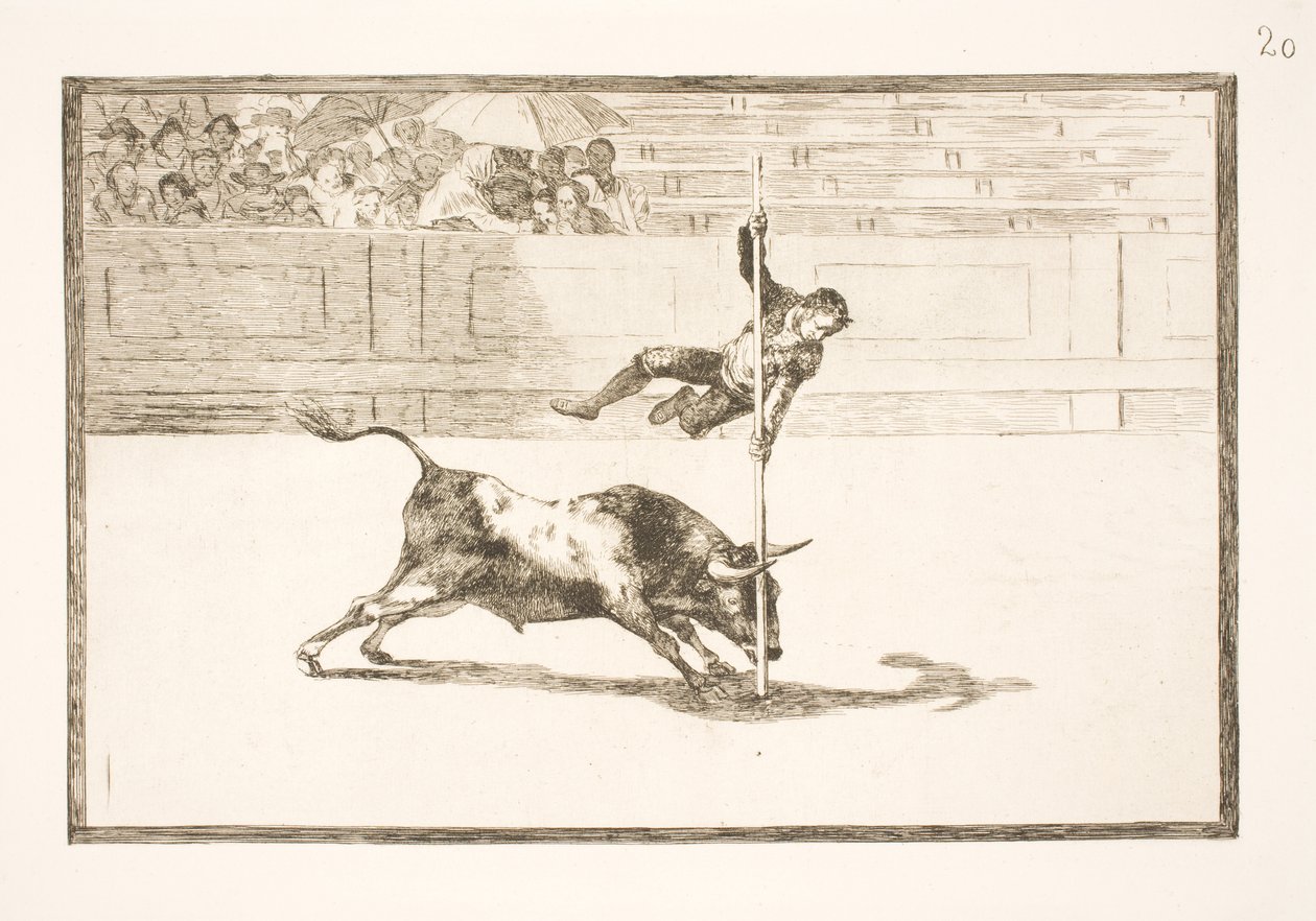 Juanito Apiñanin ketteryyttä ja rohkeutta Madridin areenalla tekijältä Francisco de Goya