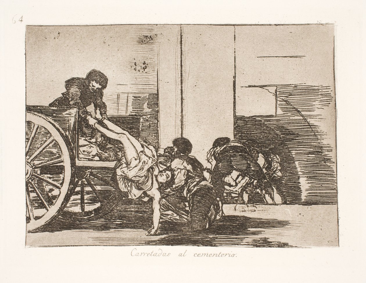 Ajettu kärryillä hautausmaalle (64) tekijältä Francisco de Goya