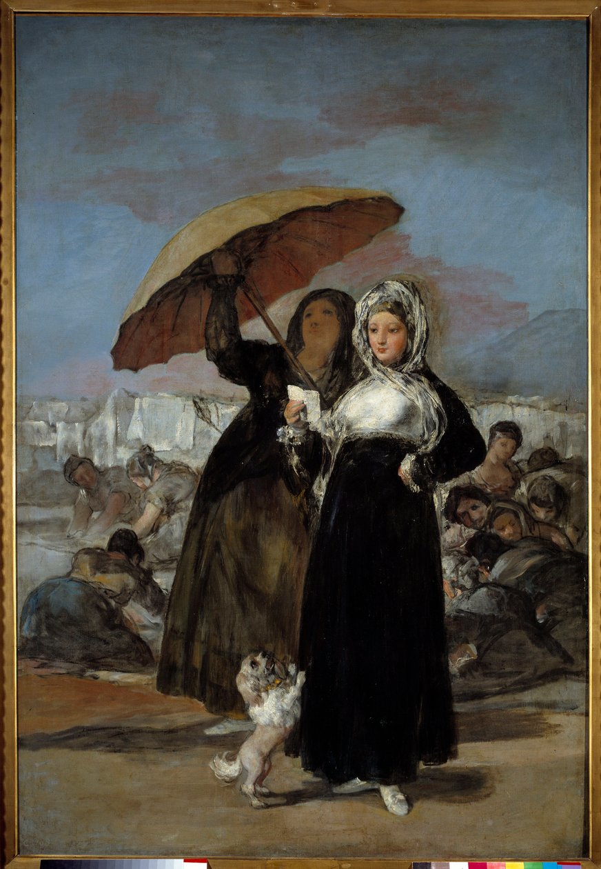 Francisco de Goyan (1746-1828) kirje tai nuori maalaus 1814 Su. 1,81 x 1,25 m Lille, Kuvataidemuseo tekijältä Francisco de Goya