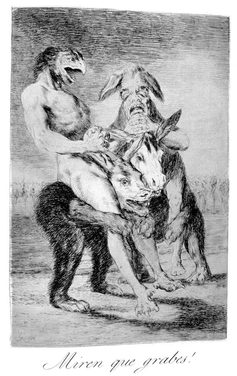 Katsokaa kuinka juhlallisia he ovat!, 1799 tekijältä Francisco de Goya