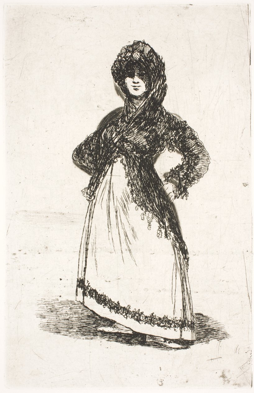 Maja seisomassa tekijältä Francisco de Goya