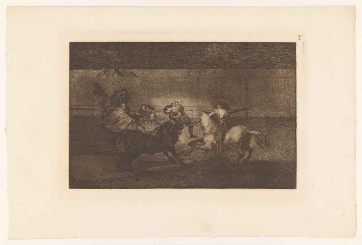Mies pantiin härän sarveen Mort de Pepe Illo Härkätaistelut (sarjan nimi) La Taureaumachie (sarjan nimi) La Tauromaquia (sarjan nimi) tekijältä Francisco de Goya