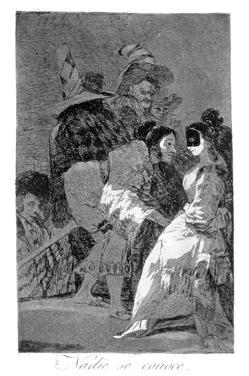 Kukaan ei tunne itseään, 1799 tekijältä Francisco de Goya