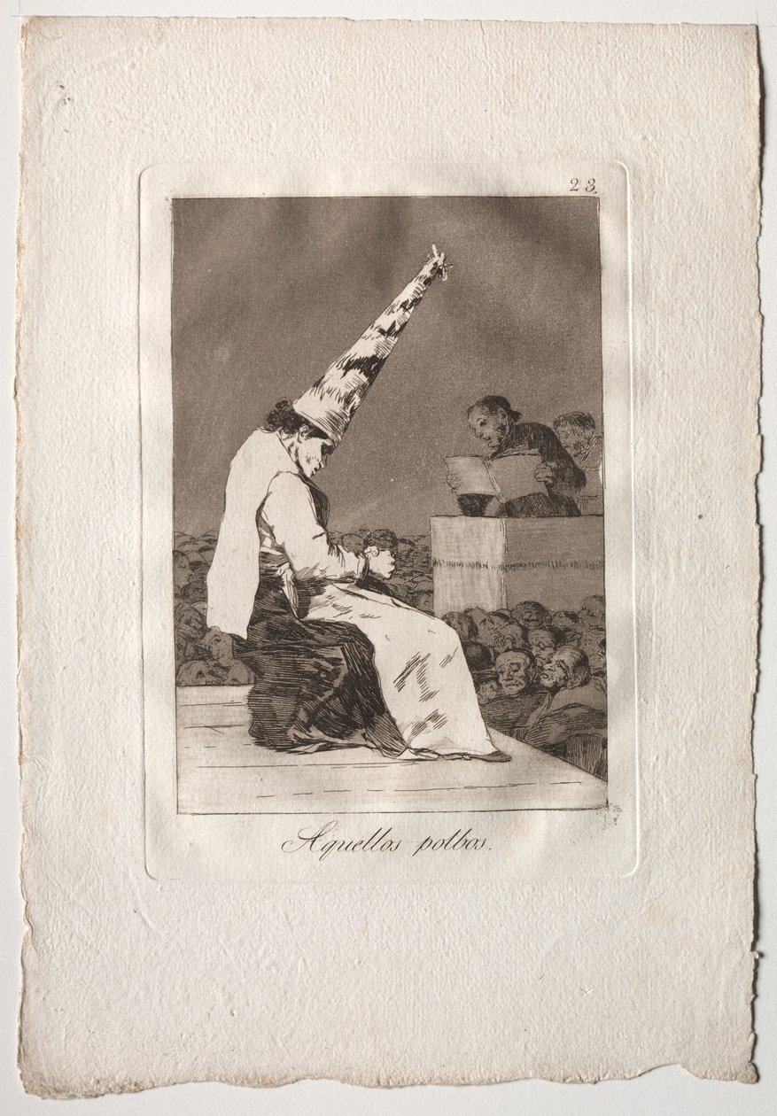 Kahdeksankymmentä Caprices: Nuo Polbos, 1793-1798. tekijältä Francisco de Goya