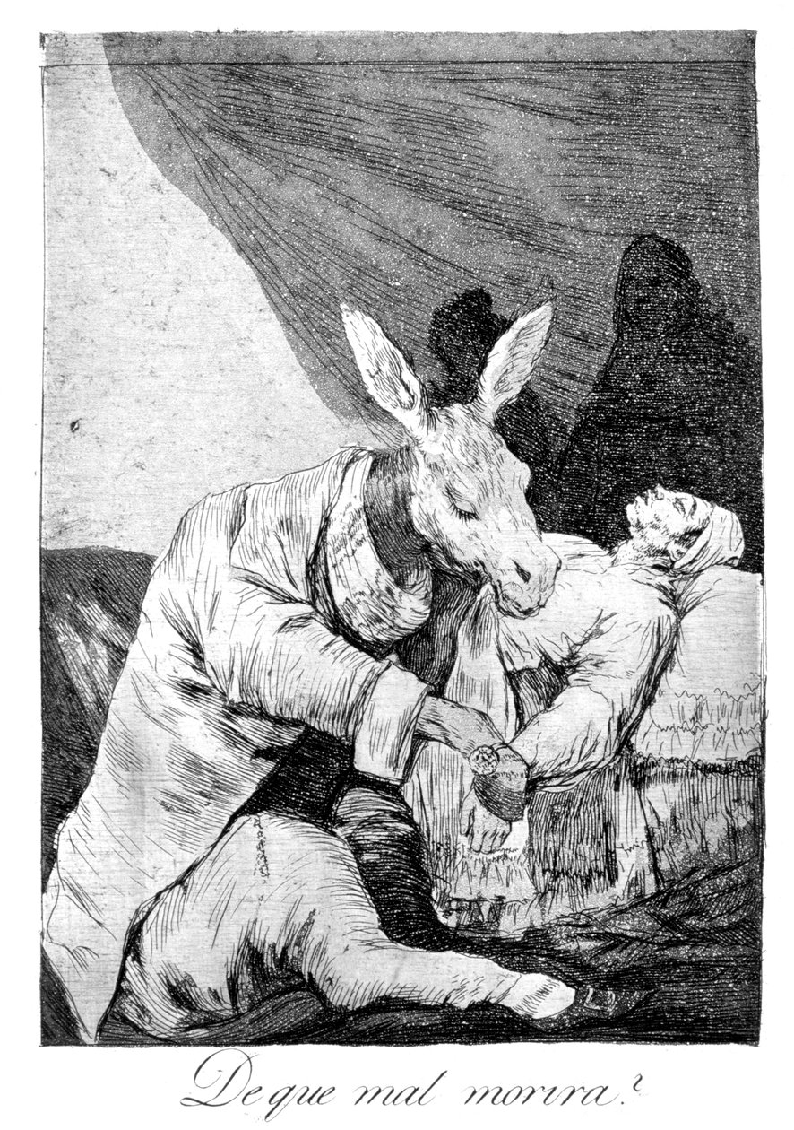 Mihin sairauteen hän kuoli, 1799 tekijältä Francisco de Goya