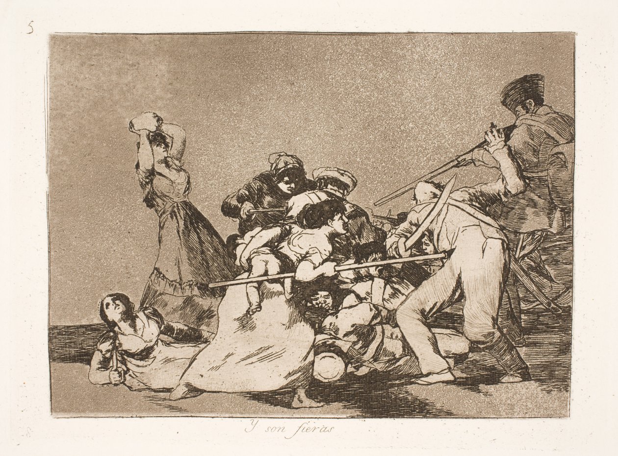 Ja he ovat kuin raivot (5) tekijältä Francisco de Goya