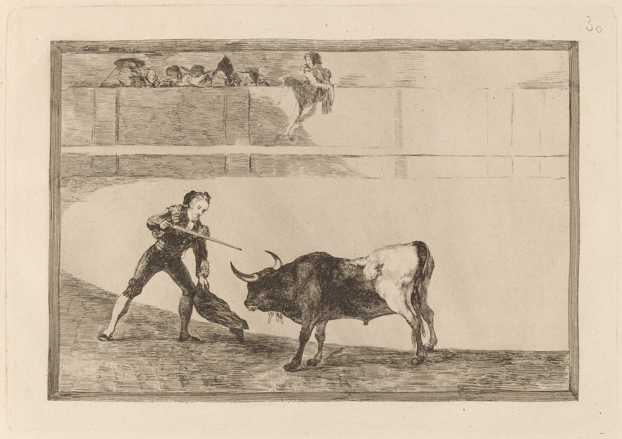 Pedro Romero Pysähtyneen härän tappaminen tekijältä Francisco de Goya