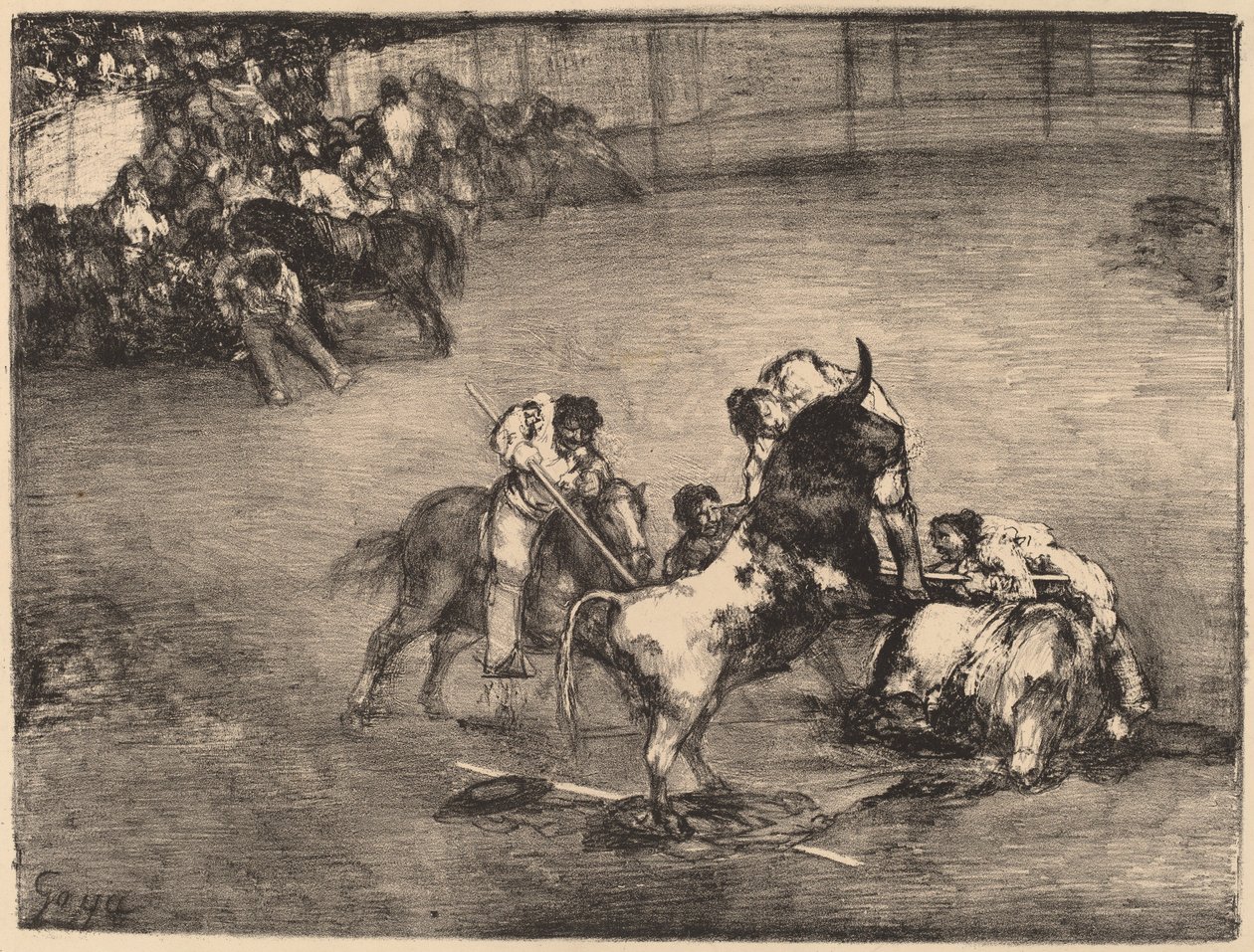 Picador härän kiinni tekijältä Francisco de Goya