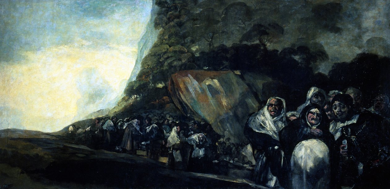 Pyhiinvaellus San Isidron suihkulähteelle tekijältä Francisco de Goya