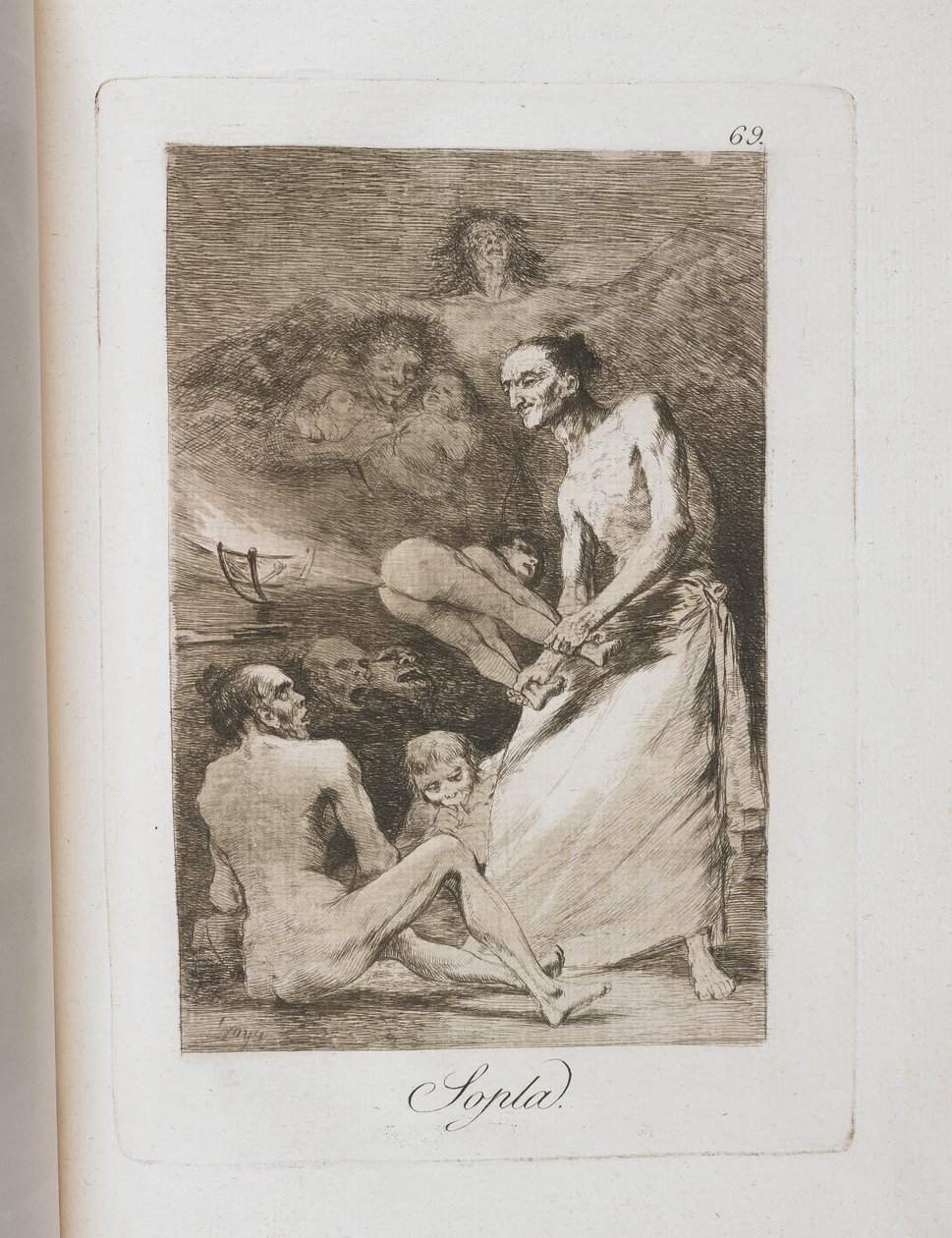 Lautanen teoksesta Los Caprichos, 1797-1798 tekijältä Francisco de Goya