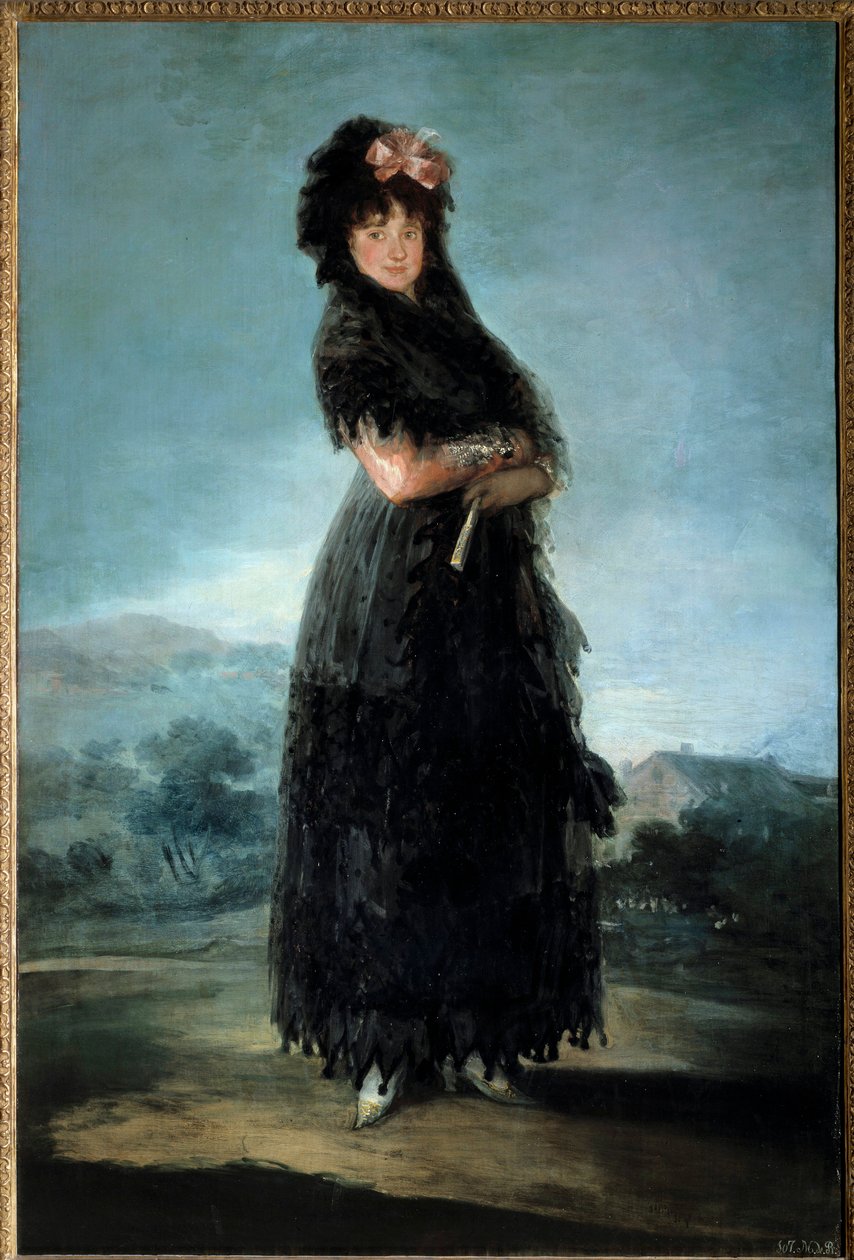 Mariana Waldsteinin muotokuva, marquise de Santa Cruz (1763-1808) Francisco de Goyan (1746-1828) maalaus 1700-luvun su. 1,42x0,97 m tekijältä Francisco de Goya