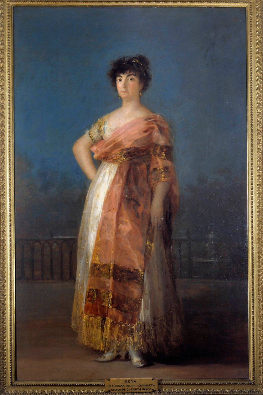 Näyttelijä Maria del Rosario Fernandezin muotokuva (La Tirana) (1755-1803) Francisco de Goyan (1746-1828) maalaus 1799, 206 x 130 cm - Madrid, San Fernandon Real Academy of Fine Arts - Näyttelijä Marian muotokuva del Rosario Fernandez (La Tirana tekijältä Francisco de Goya