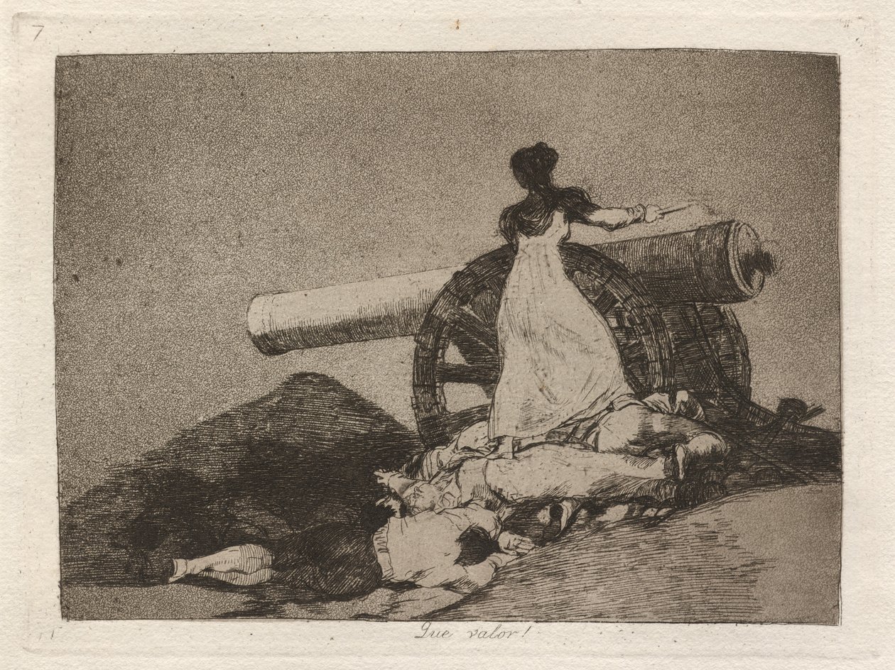 Que valor! (Mitä rohkeutta!) tekijältä Francisco de Goya