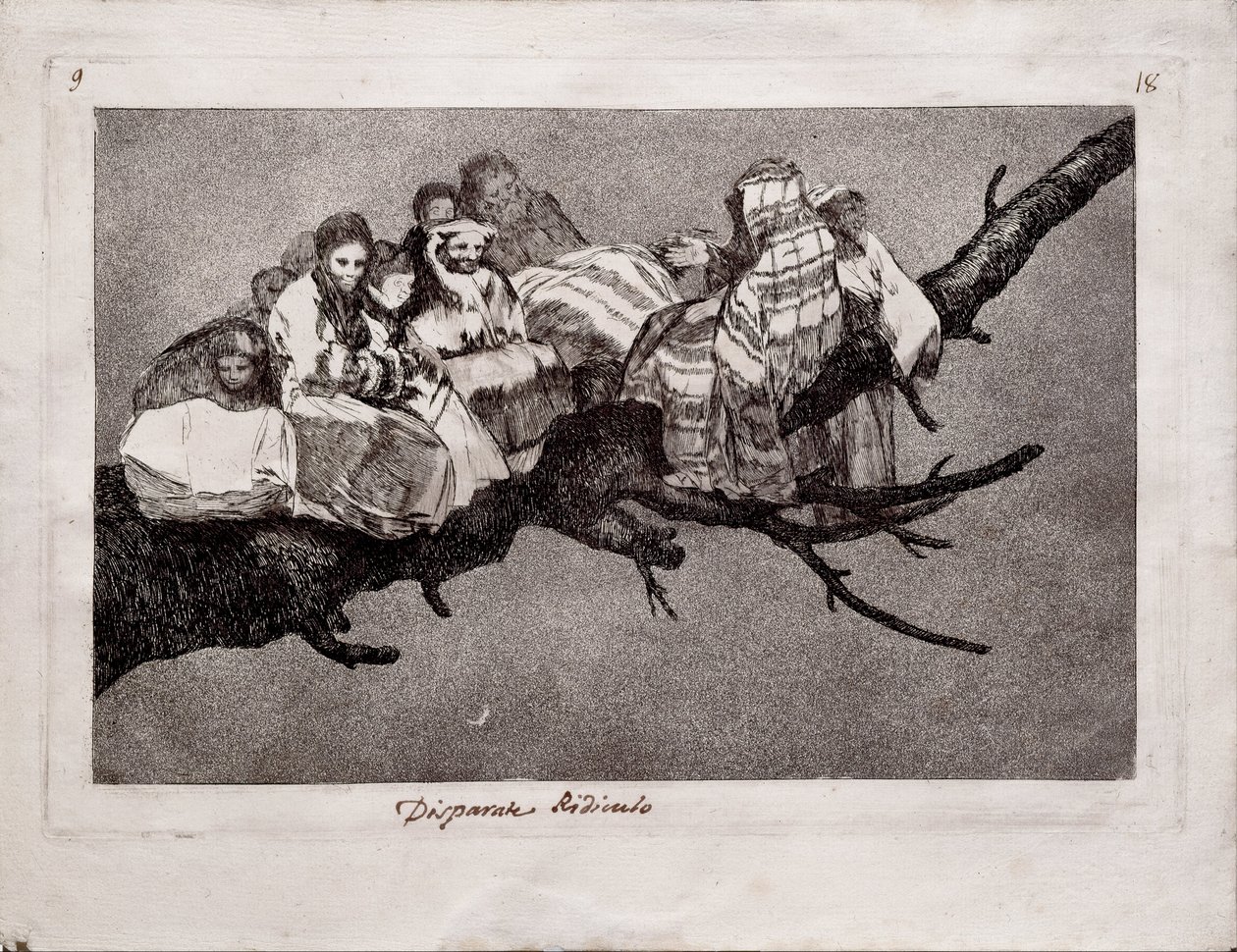 Naurettavaa Follya sarjasta Los Disparates Follies, 1815-1819 tekijältä Francisco de Goya
