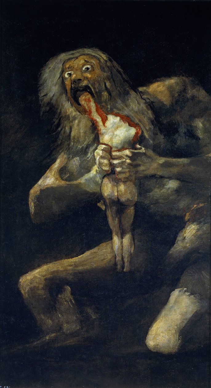 Saturnus syö poikansa tekijältä Francisco de Goya