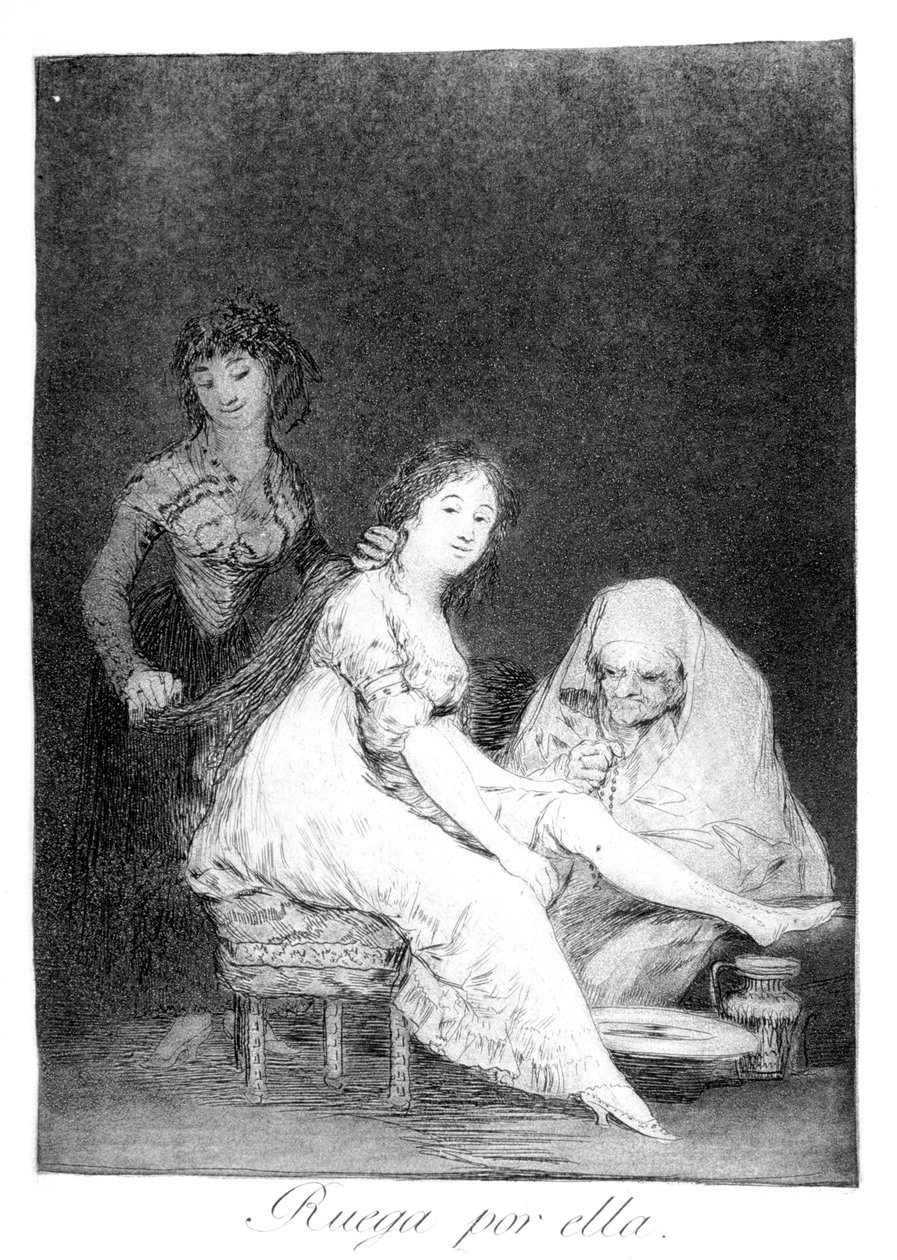Hän rukoilee hänen puolestaan, 1799 tekijältä Francisco de Goya