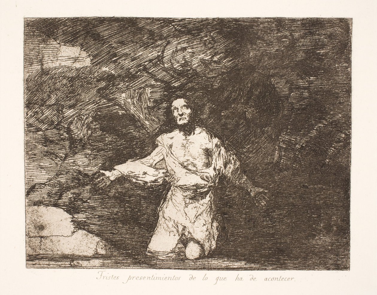 Synkkä aavistus siitä, mitä tulevaisuus tuo tullessaan (1) tekijältä Francisco de Goya
