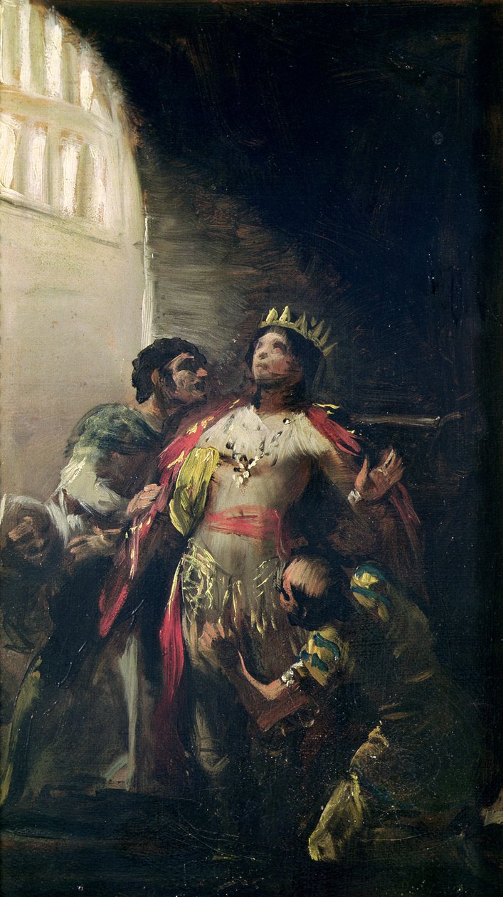 Pyhä Hermengild (k.585) vankilassa, noin 1799. tekijältä Francisco de Goya