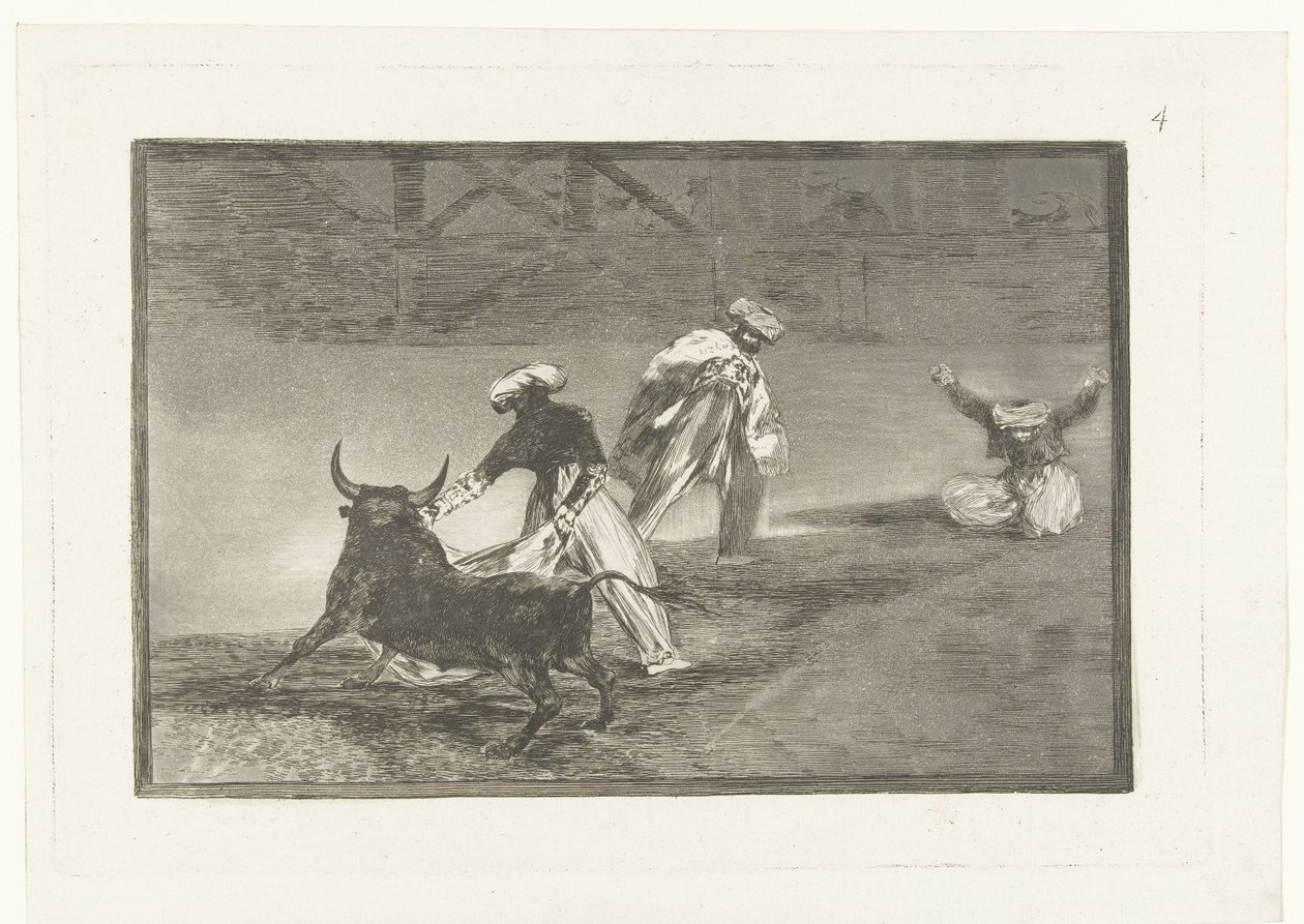 Härkätaistelijat areenalla Capean otro encerrado Härkätaistelut (sarjan nimi) La Tauromaquia (sarjan nimi) tekijältä Francisco de Goya