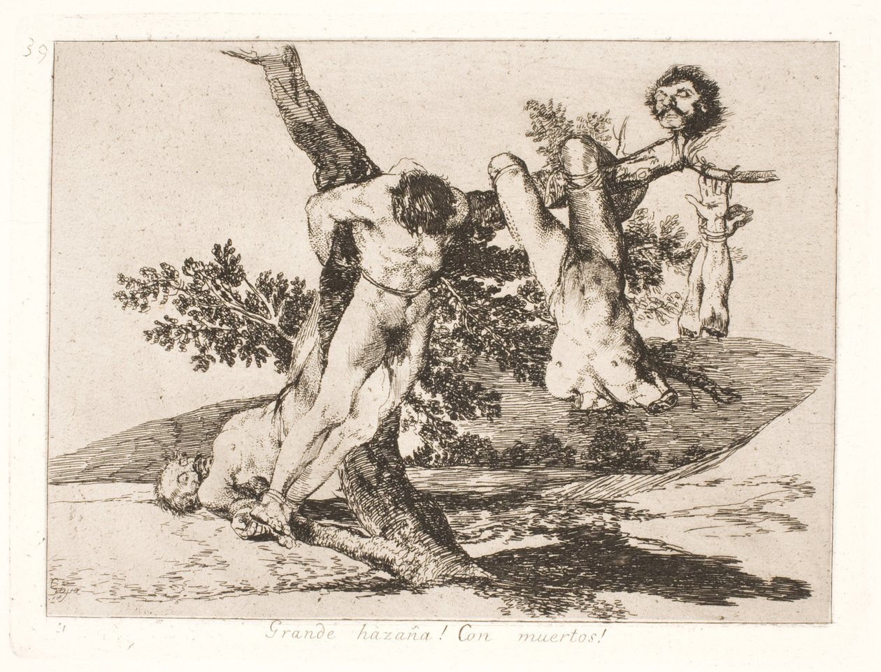 Mahtavaa rohkeutta! kuolleille! (39) tekijältä Francisco de Goya
