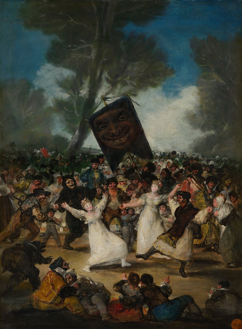 Sardiinien hautaaminen. tekijältä Francisco de Goya