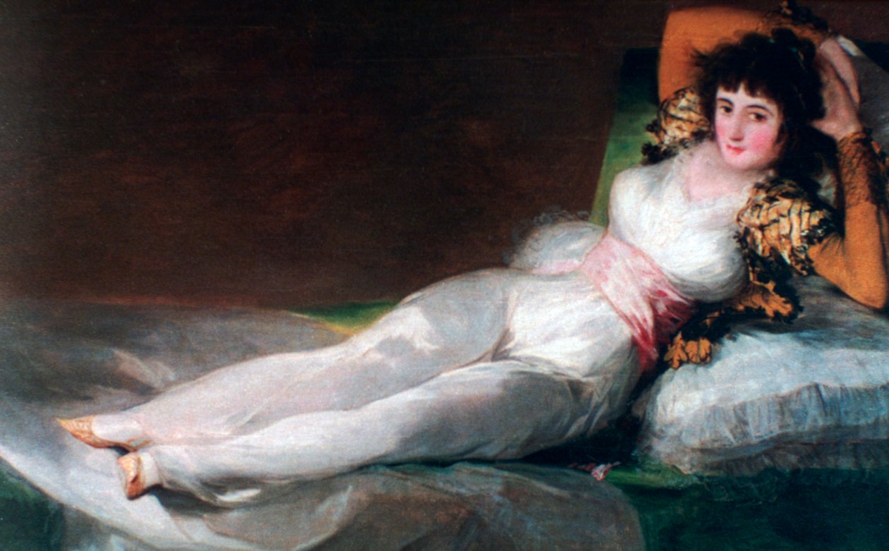 Pukeutunut Maja, c1800 tekijältä Francisco de Goya